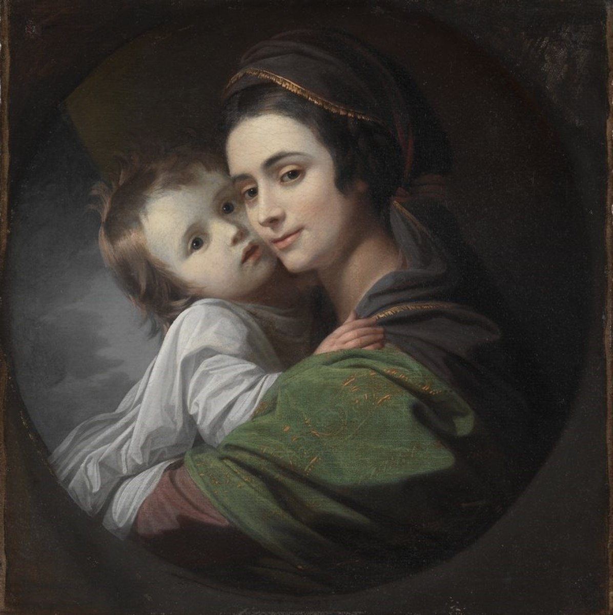 Painting of Elizabeth Shewell West and her son Raphael by Benjamin West circa 1770.