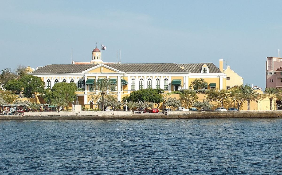 Historic Fort Amsterdam, one of the historic sites in Curacao, was constructed in 1635-1636.