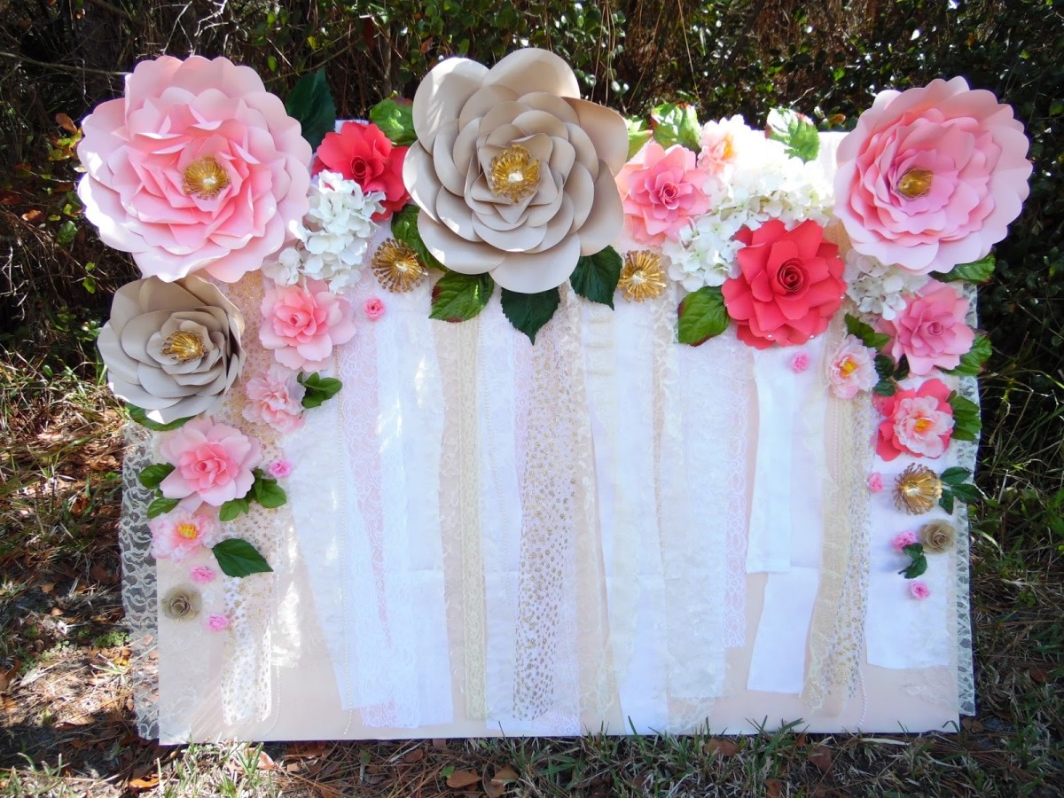 Create a special wall flower arrangement for a birthday, shower or wedding