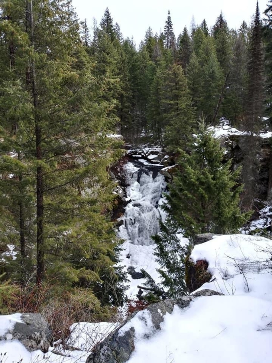 Wintertime View of Crystal Falls