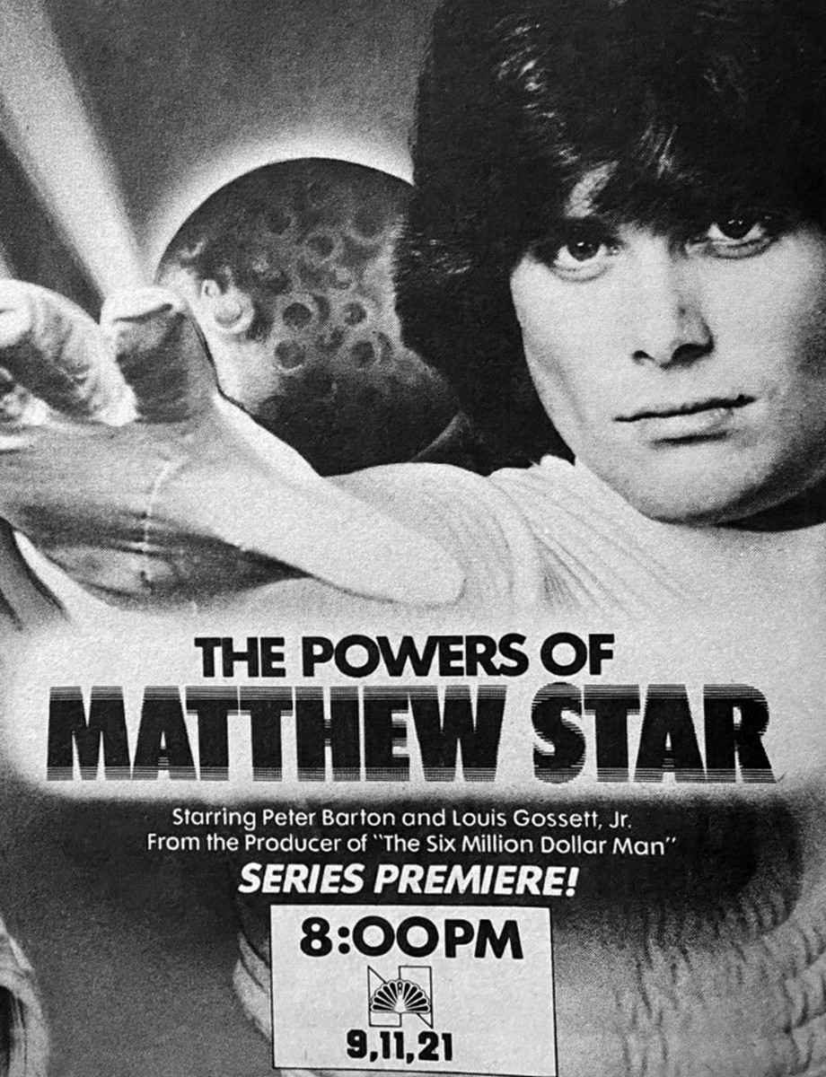 Here's a vintage "TV Guide" ad for "The Powers of Matthew Star."