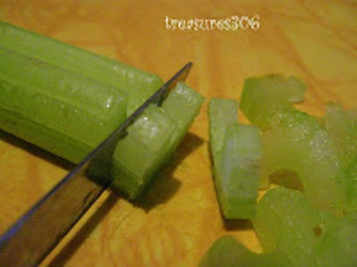 chopped celery