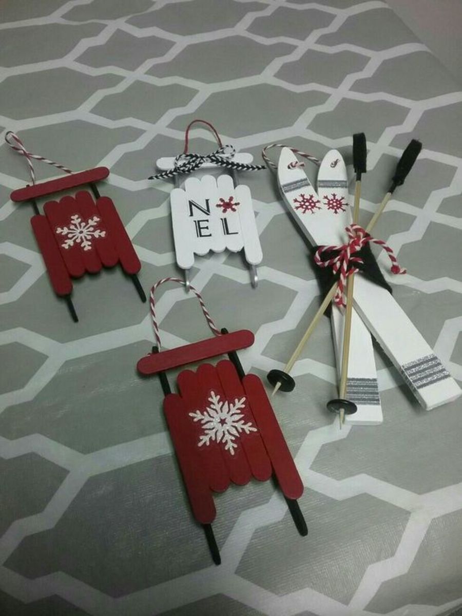 Popsicle Stick Sleds and Skis