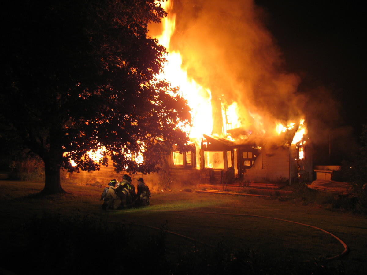 Fire fighters are called to work at all  hours. 