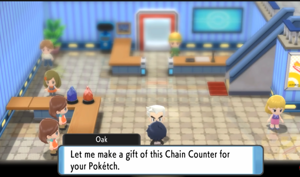 Professor Oak and Chain Counter 
