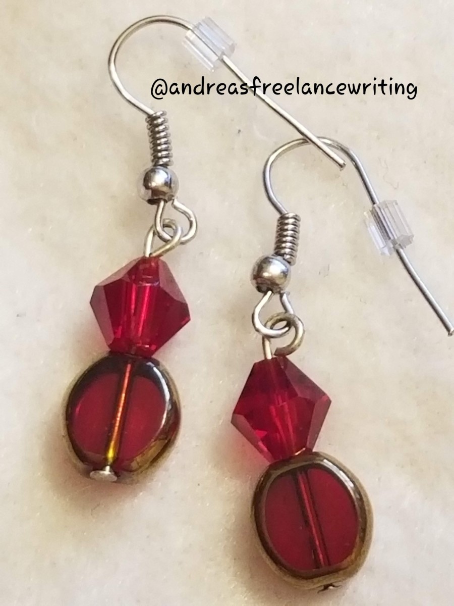 how-to-make-simple-dark-red-with-a-touch-of-bronze-earrings
