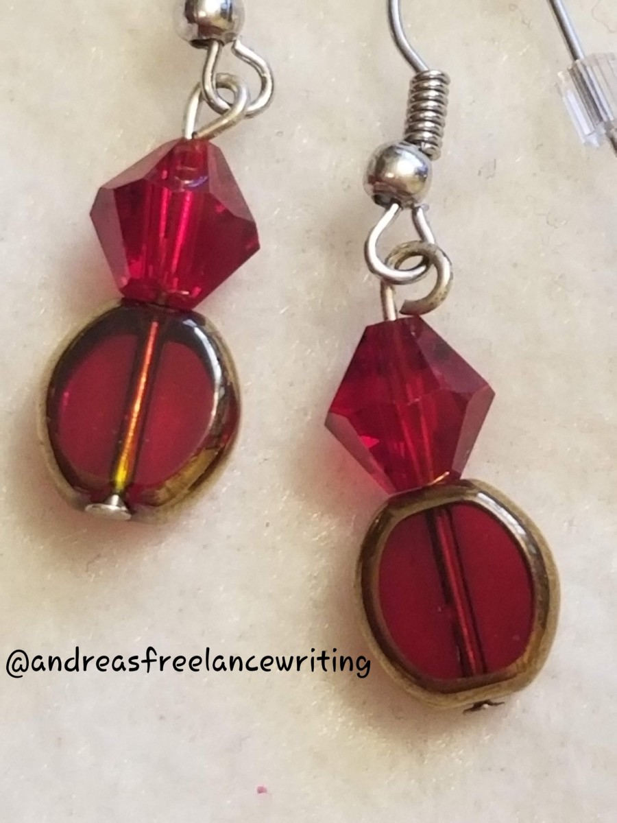 how-to-make-simple-dark-red-with-a-touch-of-bronze-earrings