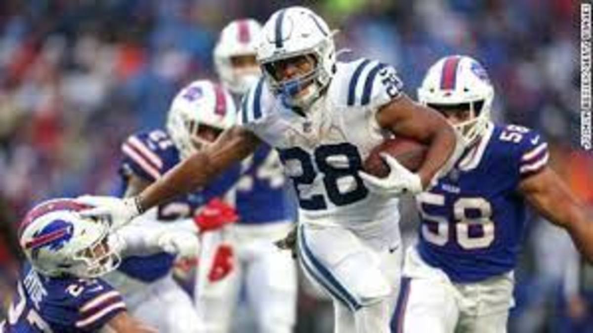 Jonathan Taylor goes off for around 200+ total yards and 5 TDs to give Colts win over Buffalo. 