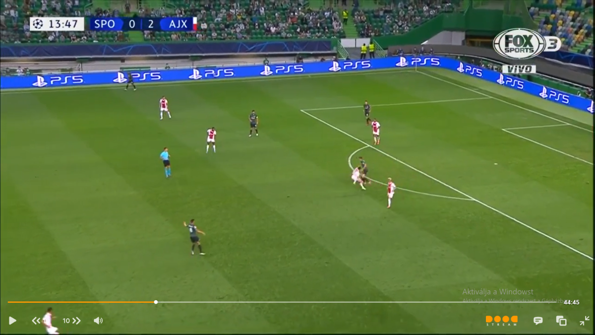 Ten Hag's Ajax side is also pressing high up that pitch.