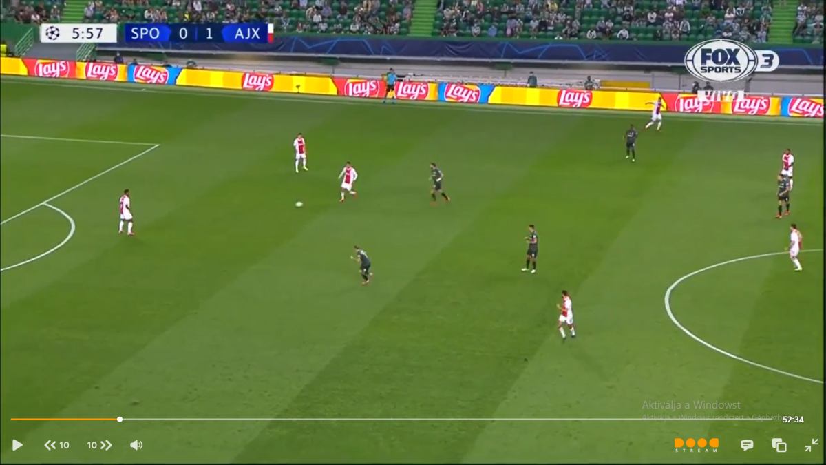 Ajax prefer to build up their attacks from the back.