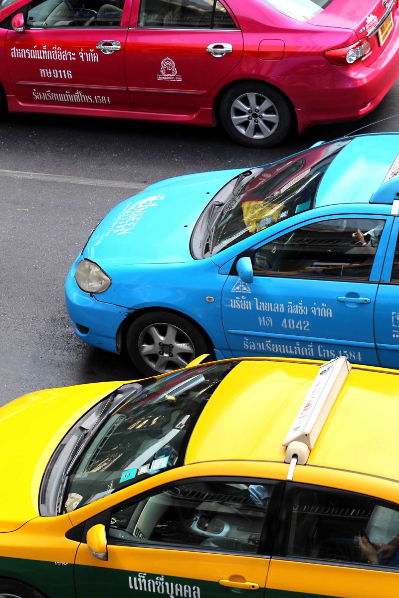 Colourful taxis brighten the streets