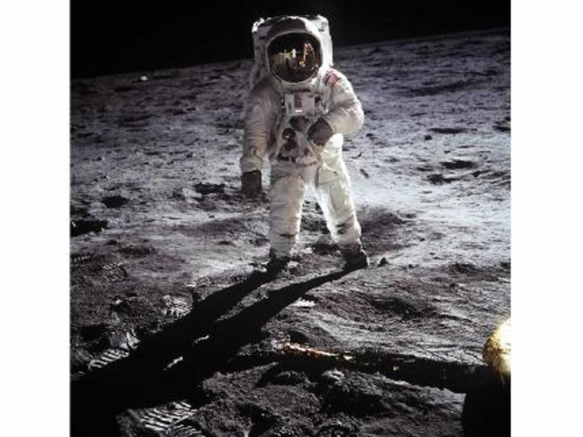 Buzz Aldrin lands on the moon in 1969