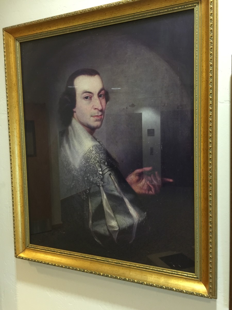 Photo of painting of Hugo O'Conor (1732 - 1779)  The Irishman in the Service of the King of Spain who founded Tucson, AZ   Painting was a gift from the President of Ireland to the Mayor of Tucson and hangs in Tucson's Downtown Library