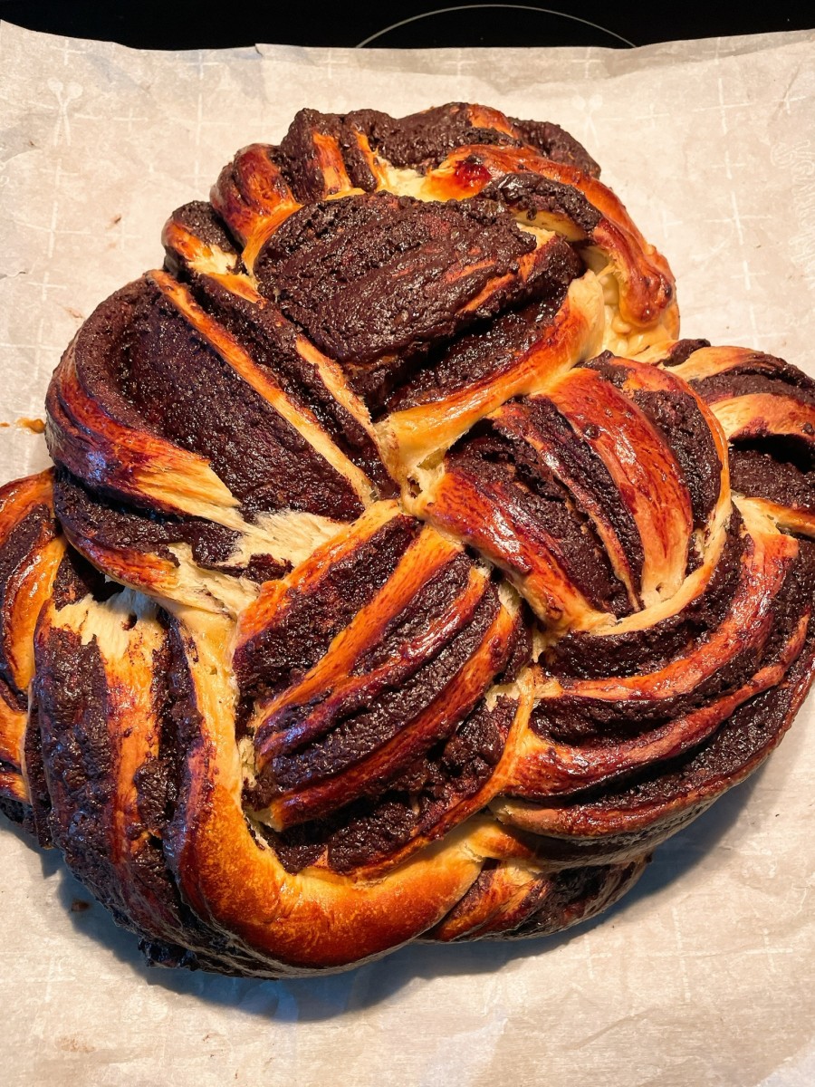Chocolate espresso weave bread is both beautiful and delicious!