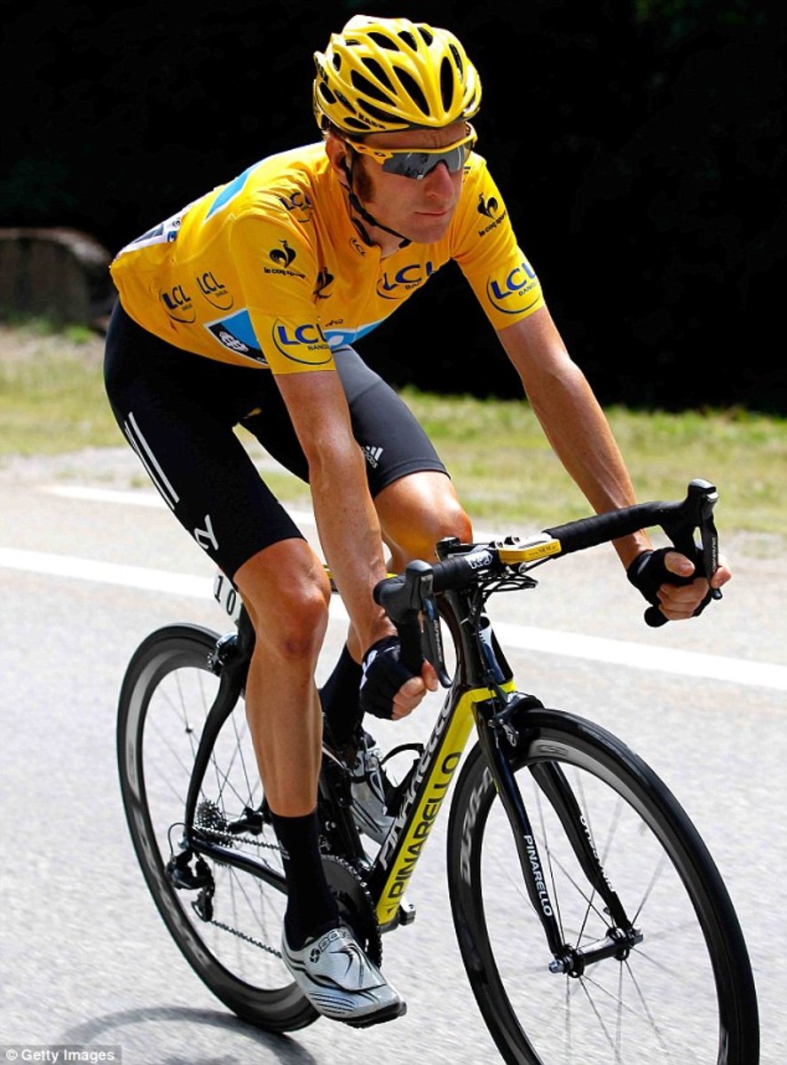 2012 Tour de France winner Sir Bradley Wiggins is said to have a resting heart rate of 35. When the rest of his details are plugged in, he gets a fitness age of 'younger than 20'. He is 33 and his nickname is Wiggo. 