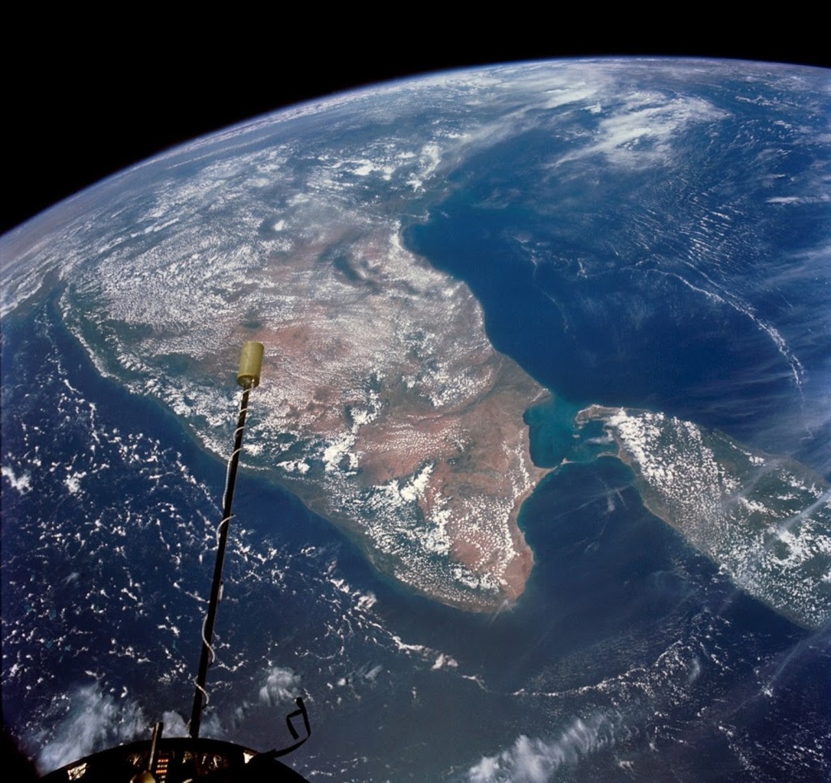 Picture of earth from orbiting space craft