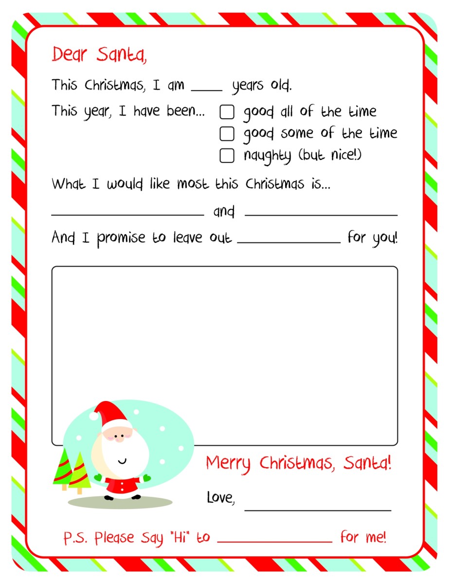 Free Printable Santa Letters - HubPages Inside Blank Letter From Santa Template