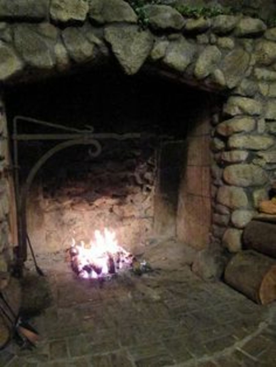Father's favorite place, the fireplace