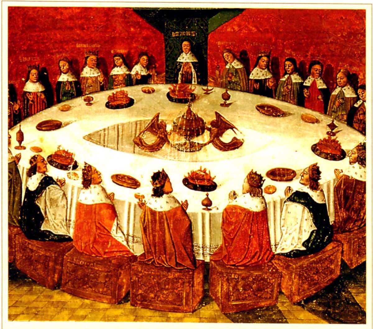 King Arthur and his Knights at Round Table