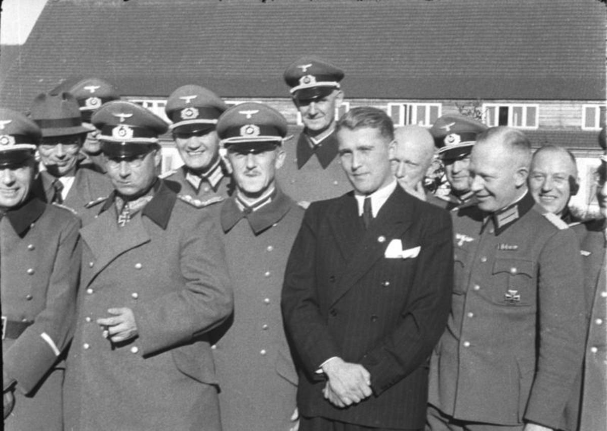 Wernher von Braun at Peenemünde Army Research Center the leader of the German missile program. After the end of the Second World War, he would move to United States and lead the Appolo program for NASA.
