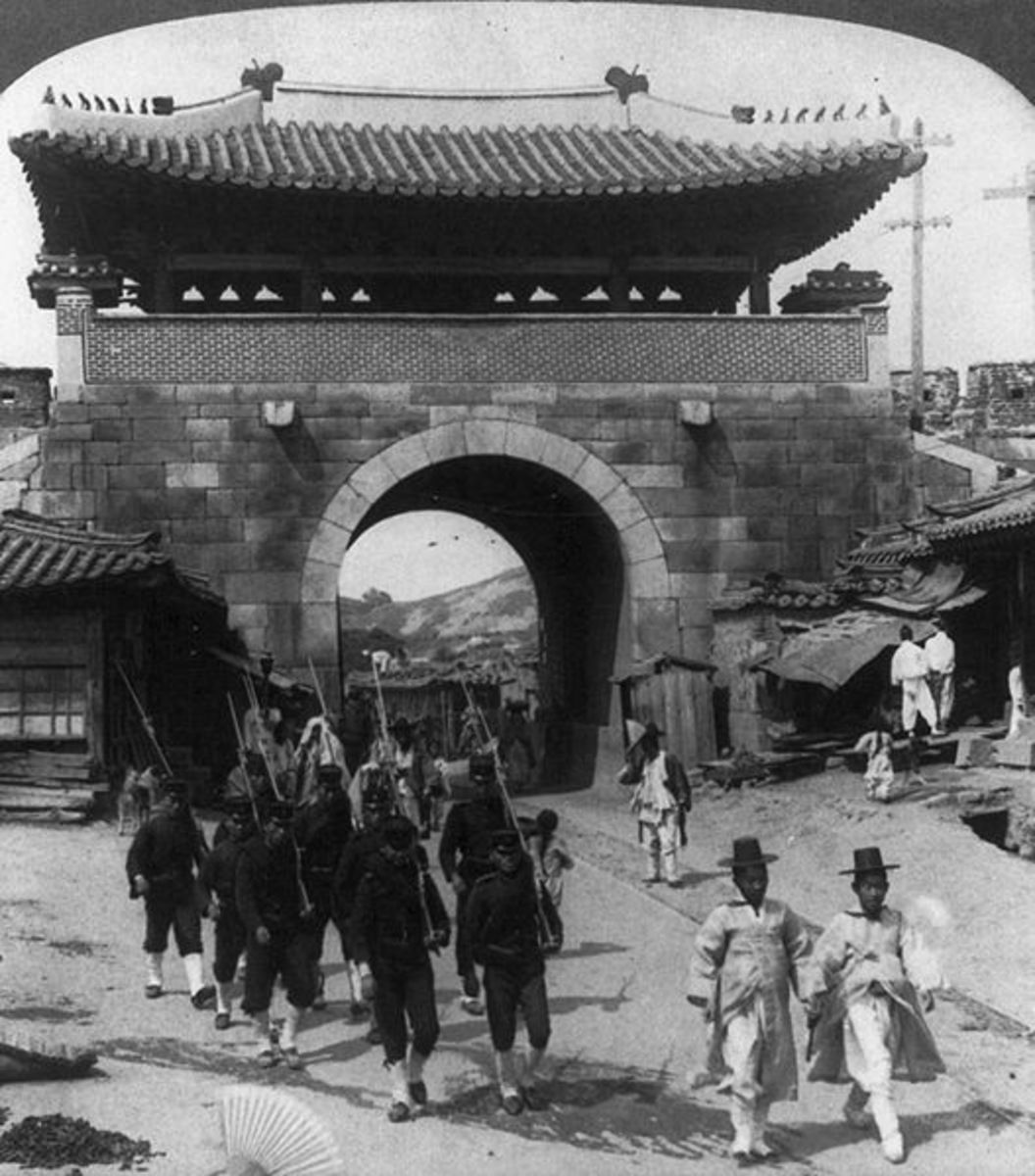 At the West Gate of Seoul, 1904.
