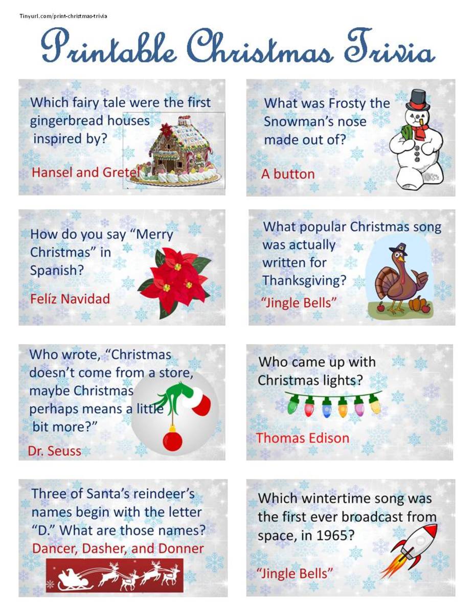 Page 2 of Printable Christmas Trivia Questions