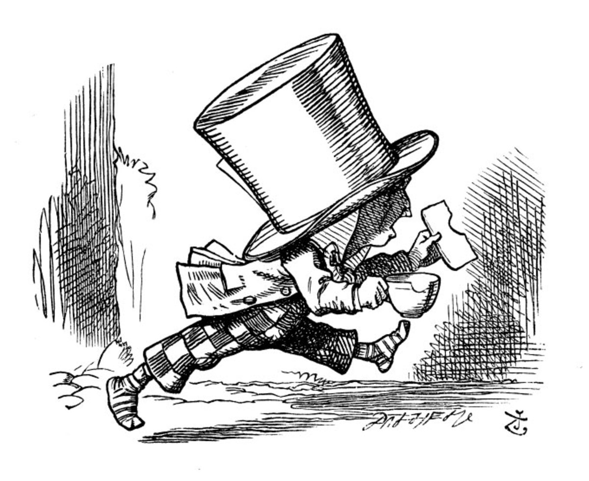 The Hatter escaped with his head intact but lost his shoes and pride.
