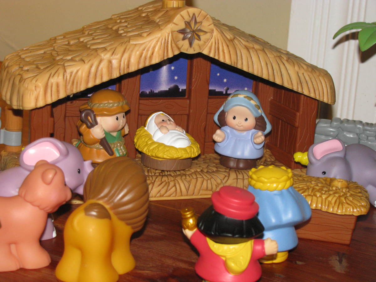 My kids love their Fisher Price Nativity scene they received for Christmas. 