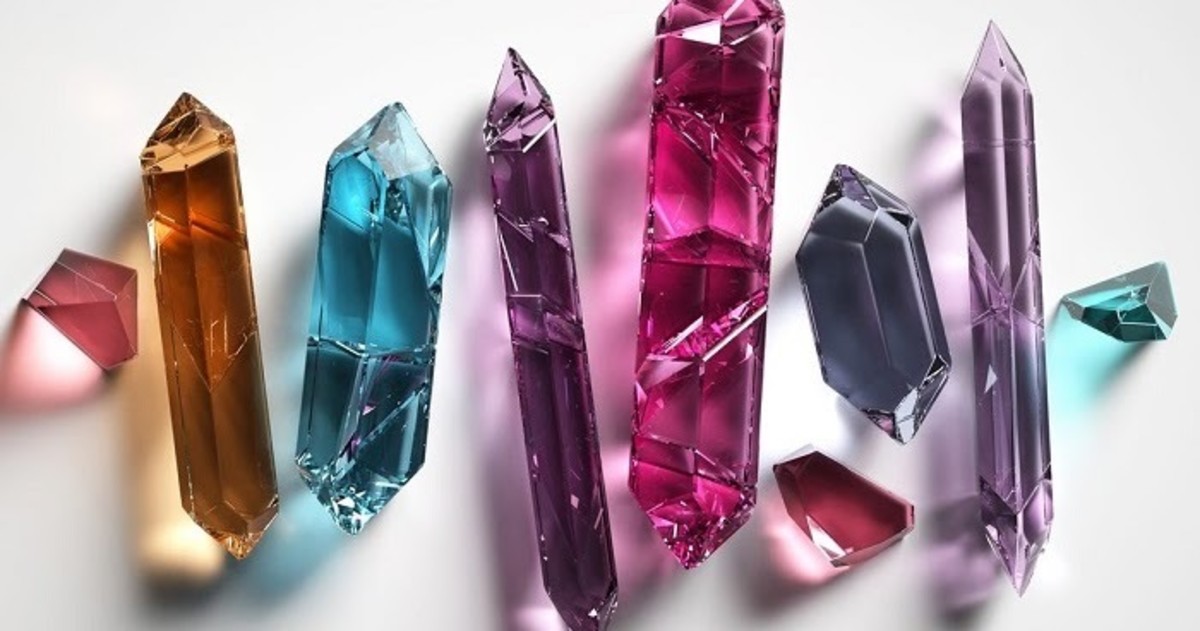 Crystals can be grown in many different shapes, colors, and sizes.