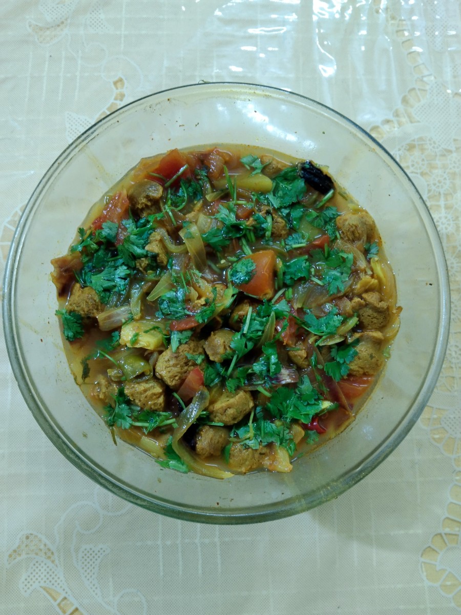 Delicious Soya Chunk Curry - Indian Style