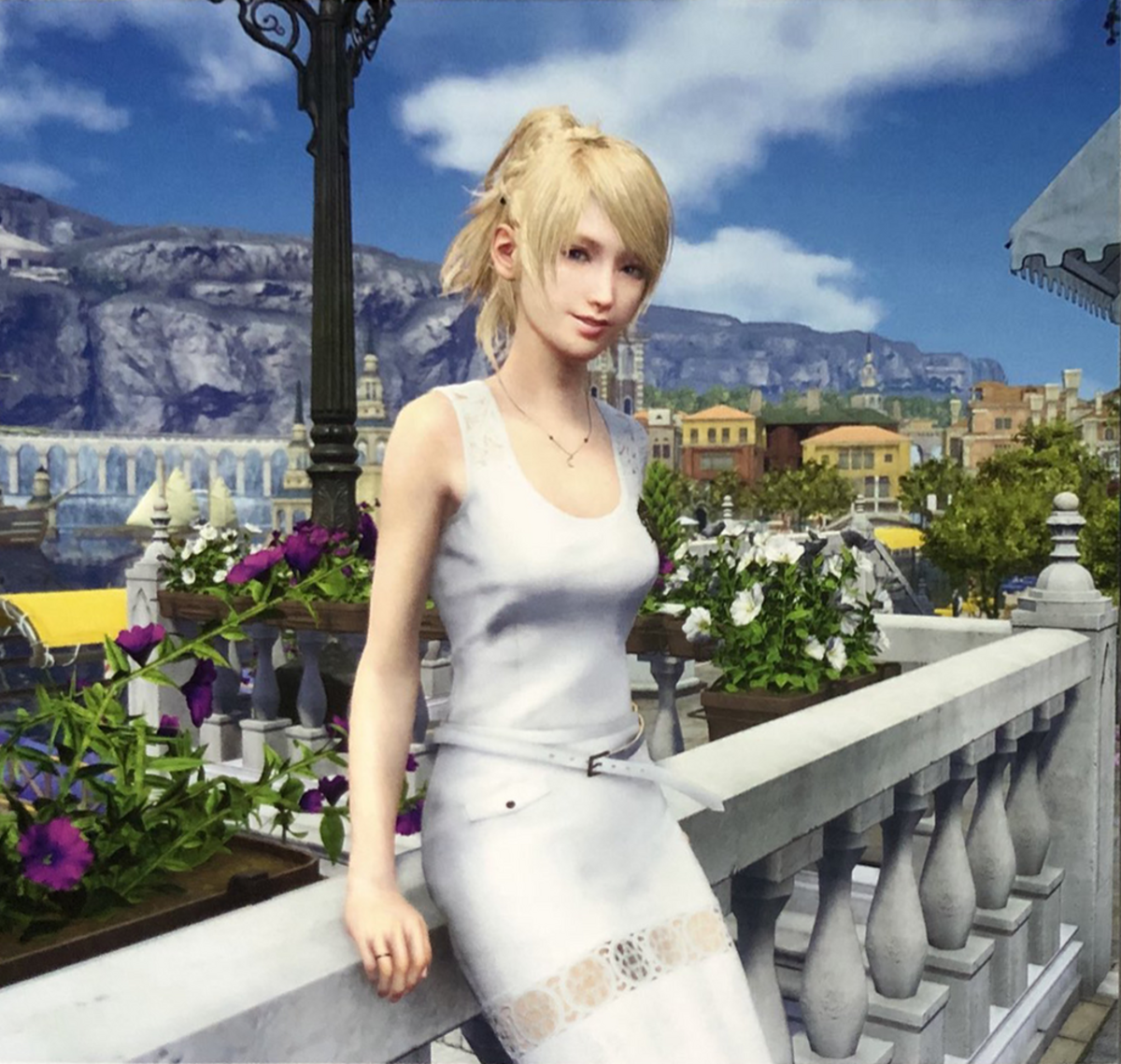 Lunafreya in one of her casual outfits