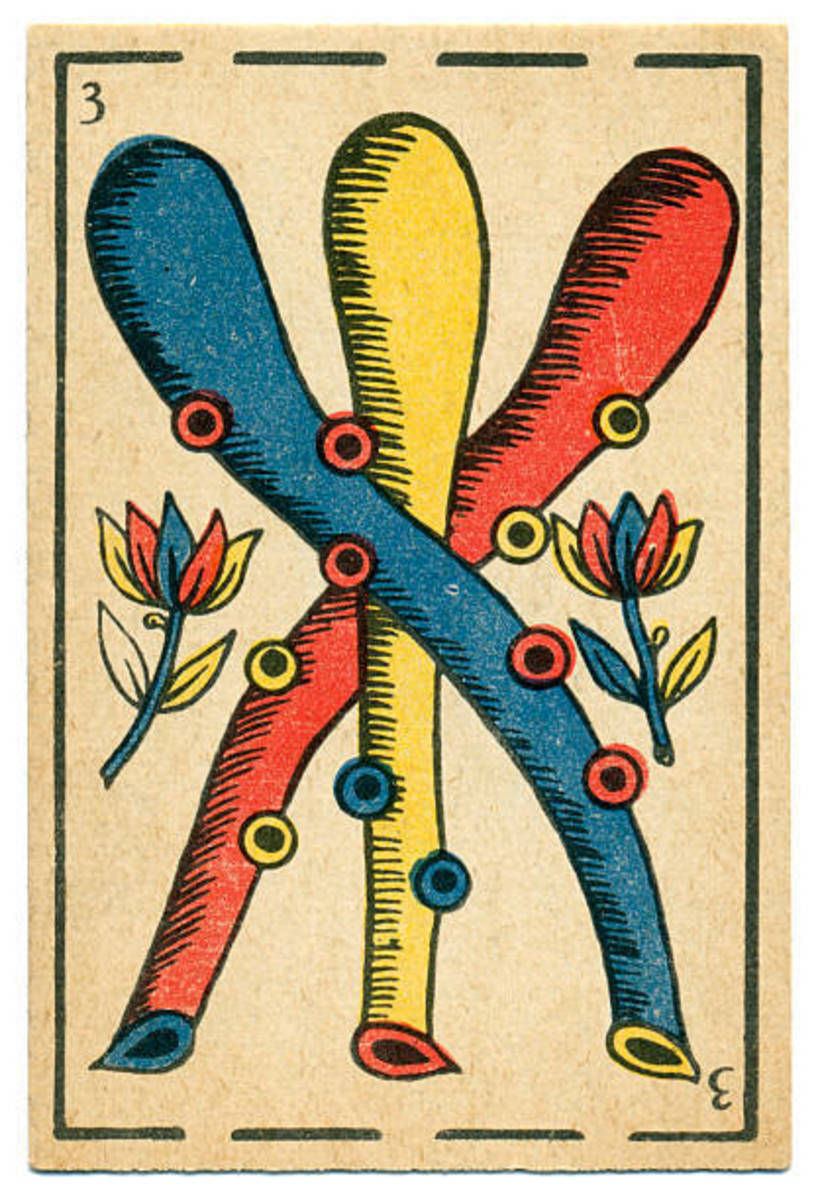 Three flames to guide you into the night. Three torches to carry the flames. Three people to hold the torches. This is the way of The Three of Wands.