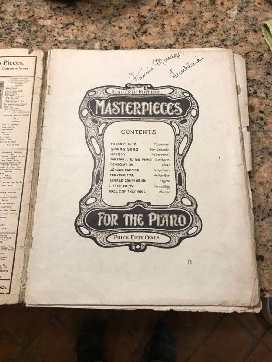 Music book in my mother's possession