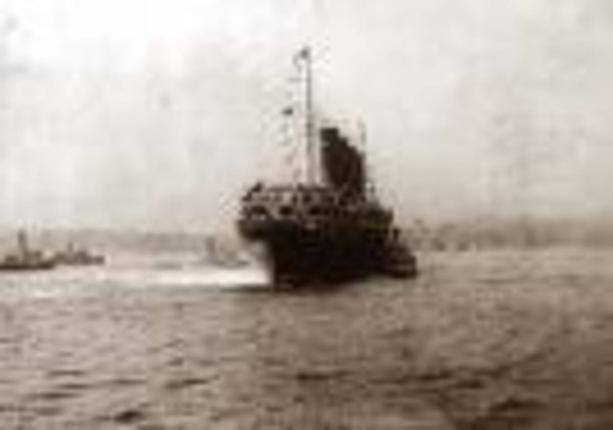 The Lusitania on her Maiden Voyage to New York