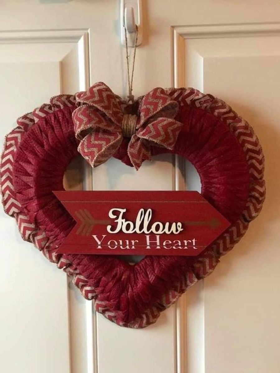 "Follow Your Heart" Farmhouse Wreath