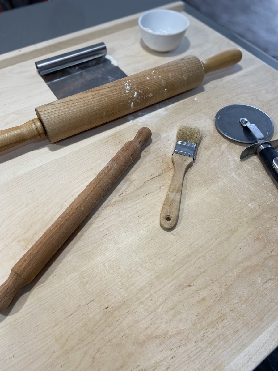 Some basic tools that I have used for making pastry. 