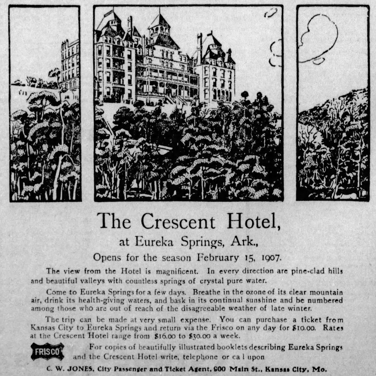 Advertisement in the Kansas City Star, 21 February 1907
