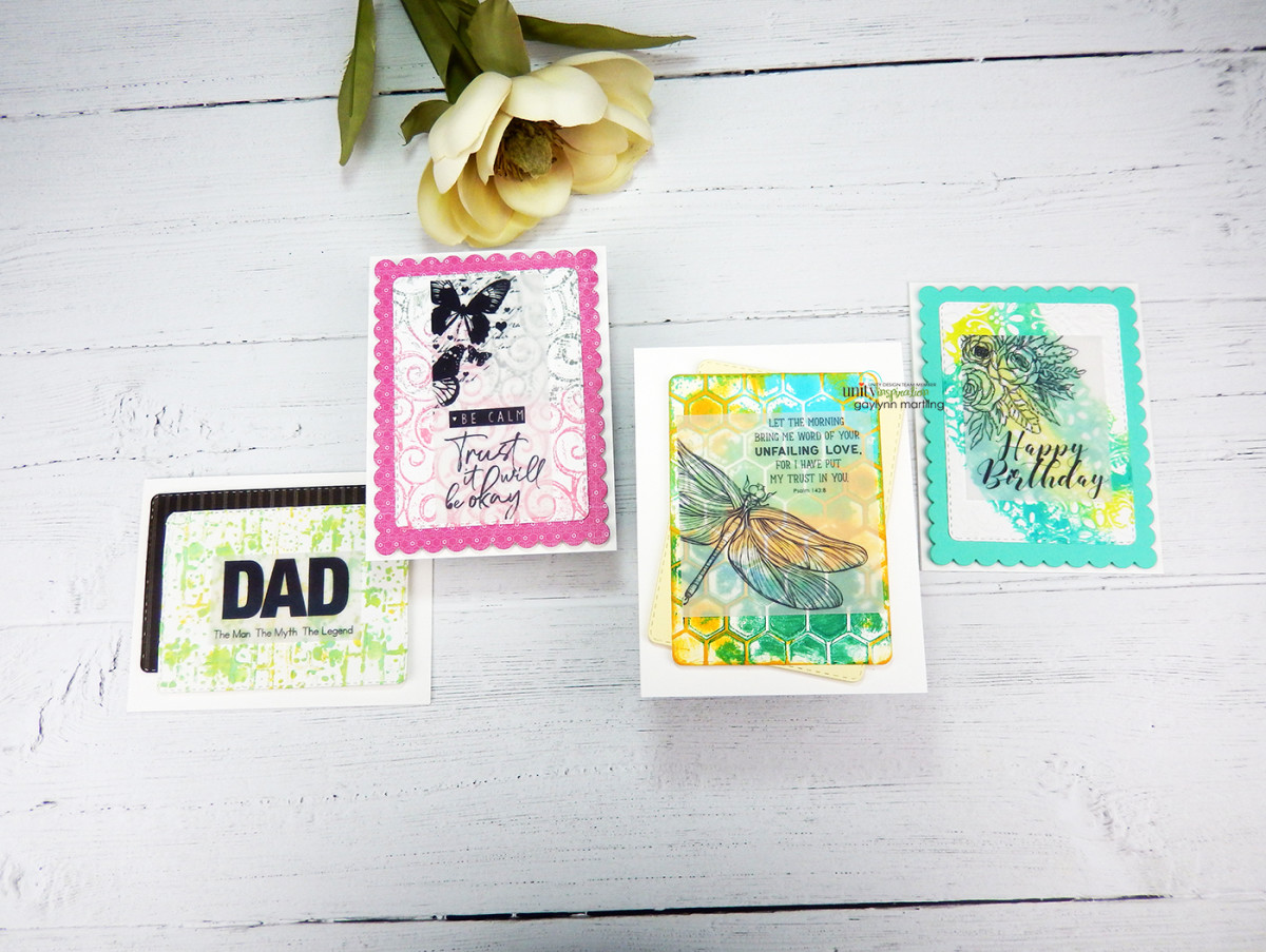 A few more ideas for inking embossing folders