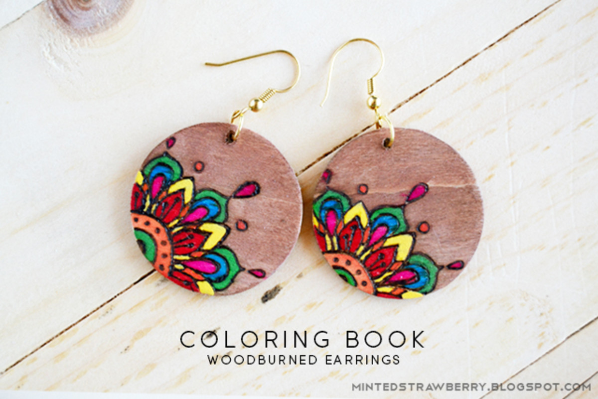 Create your own stunning earrings with your coloring pages
