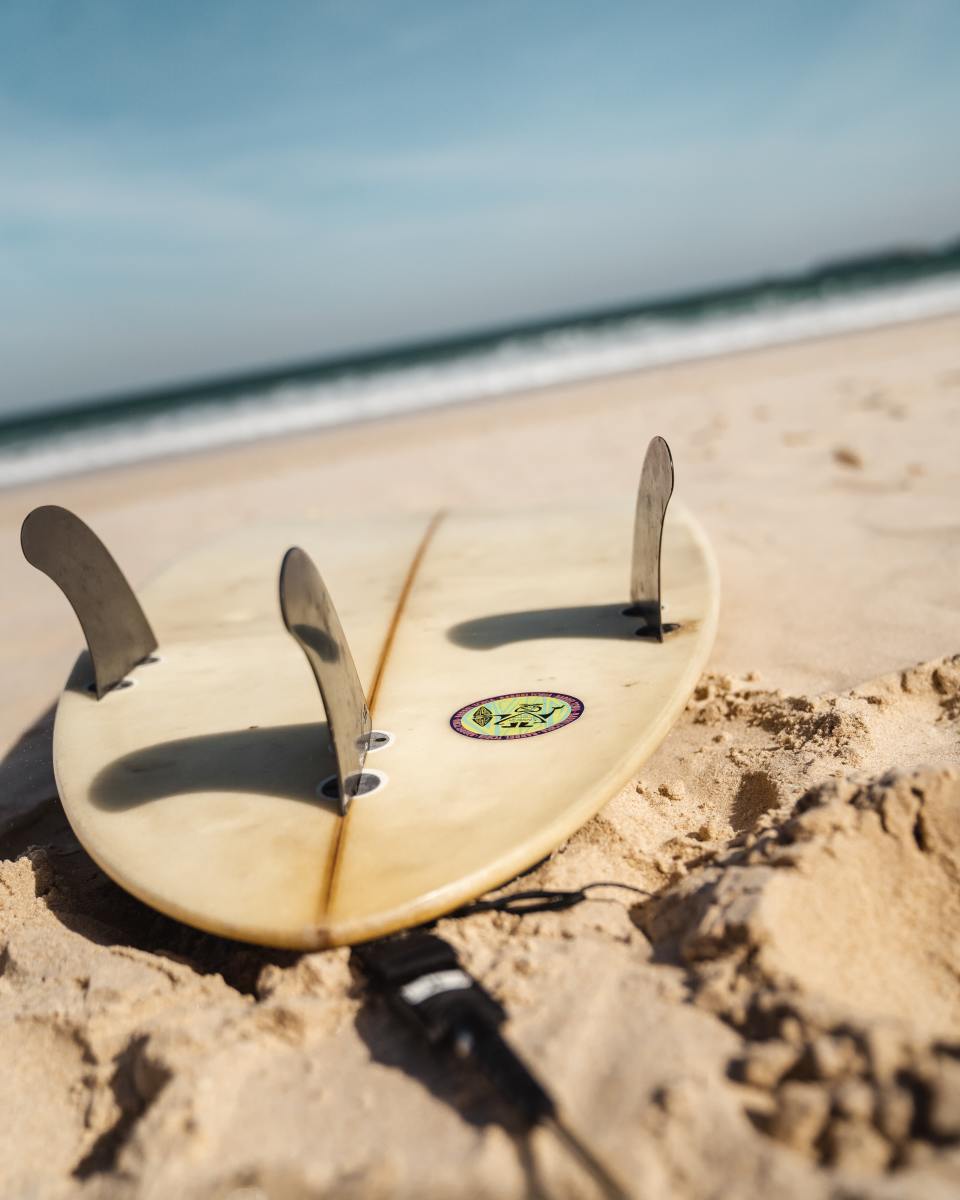 A "thruster" is what surfers call a three-finned surfboard
