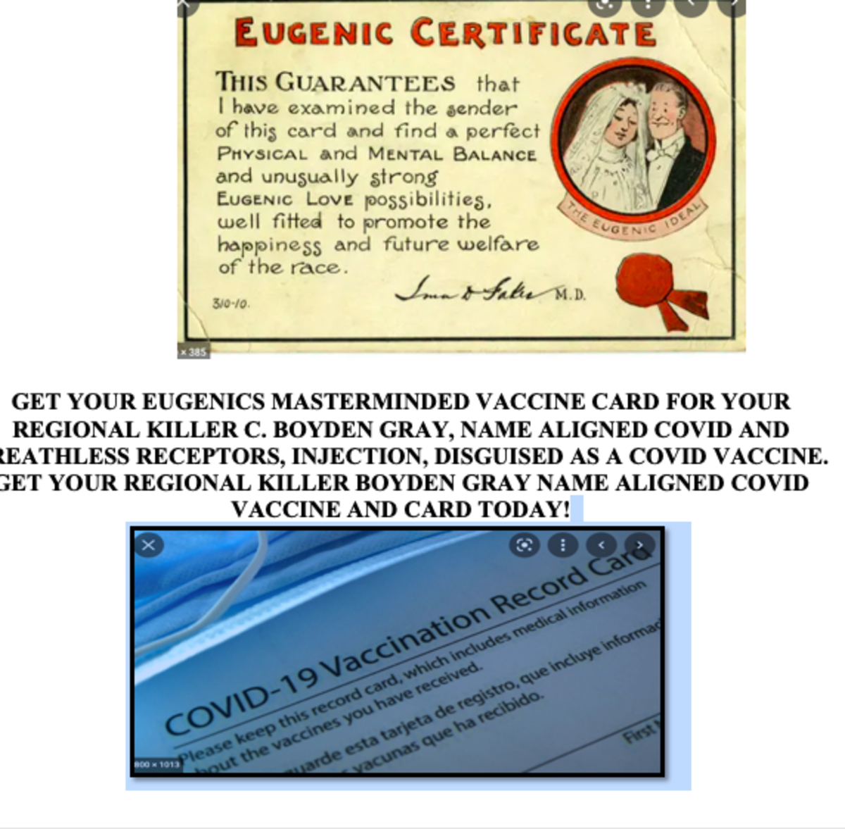 COVID FRAUD AND EUGENIC ASSASSINATION PROGRAMMING 