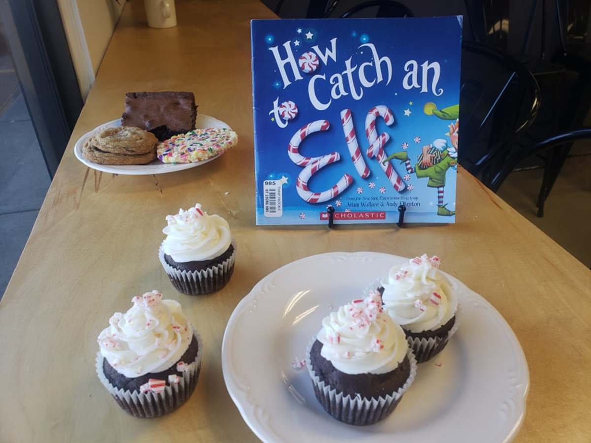 Pair "How to Catch an Elf" with some delicious chocolate peppermint cupcakes!