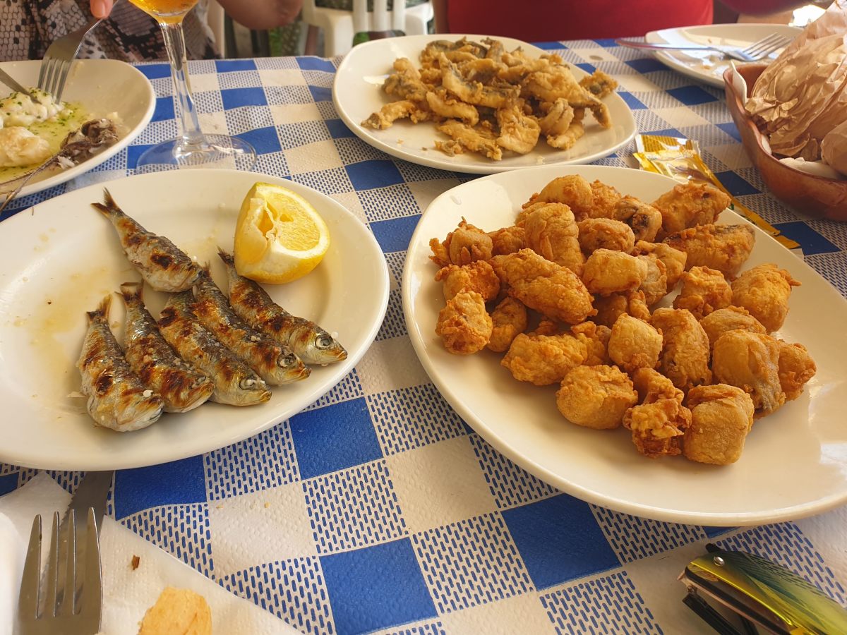 Malaga is known for its delicious fried fish, not quite like British fish and chips! 
