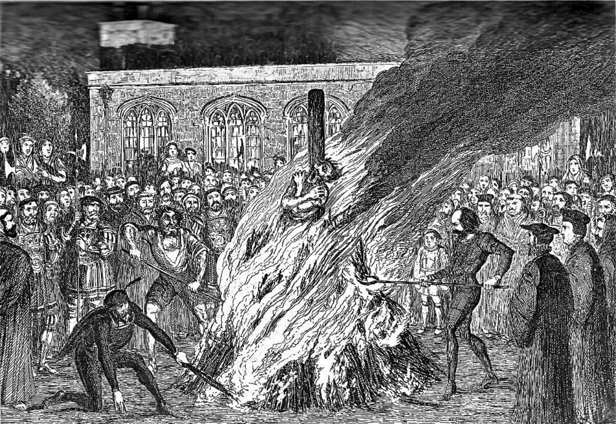 Protestant Burned at the Stake by Bloody Mary, Catholic Queen of England 