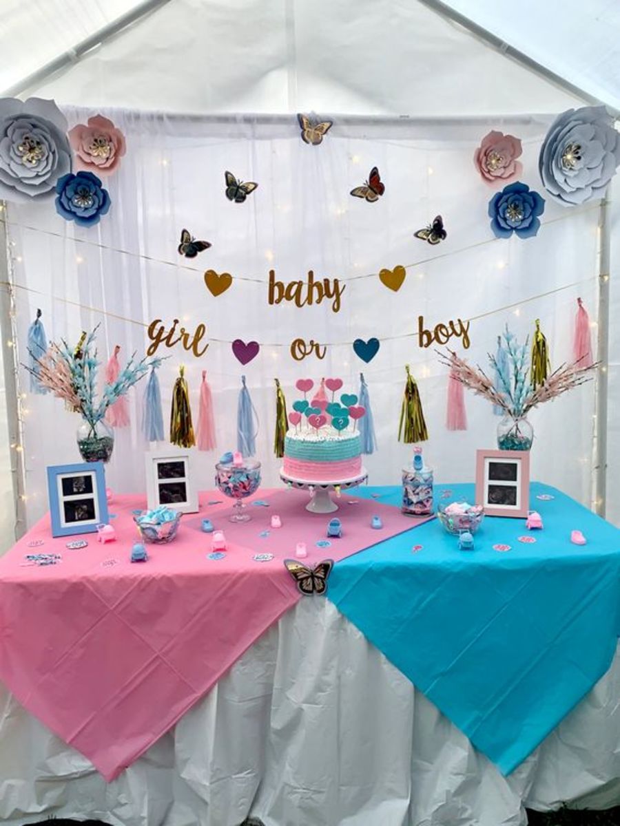 Décos Cupcake Gender Reveal – 24 Toppers Bleu & Rose – Baby Shower – Baptême – Fête Genre