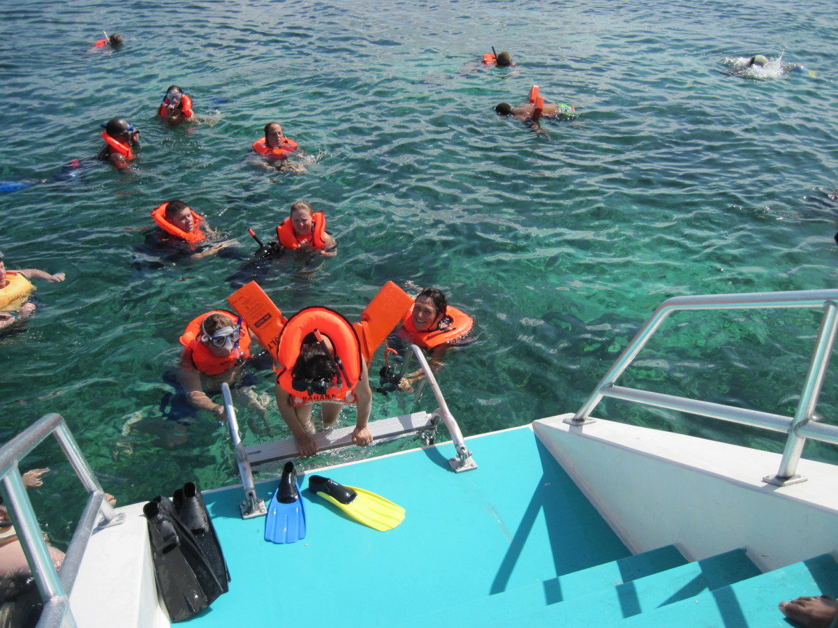 Choose an active shore excursion, like snorkeling in Nassau, Bahamas