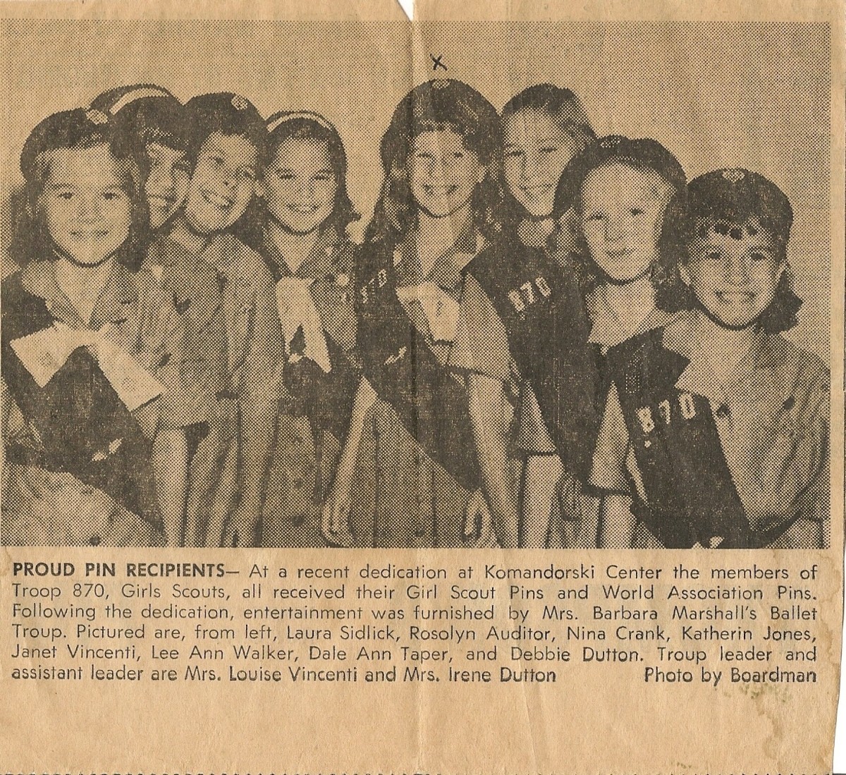 Young military dependents: Komandorski Kids (Girl Scout Troop #870)