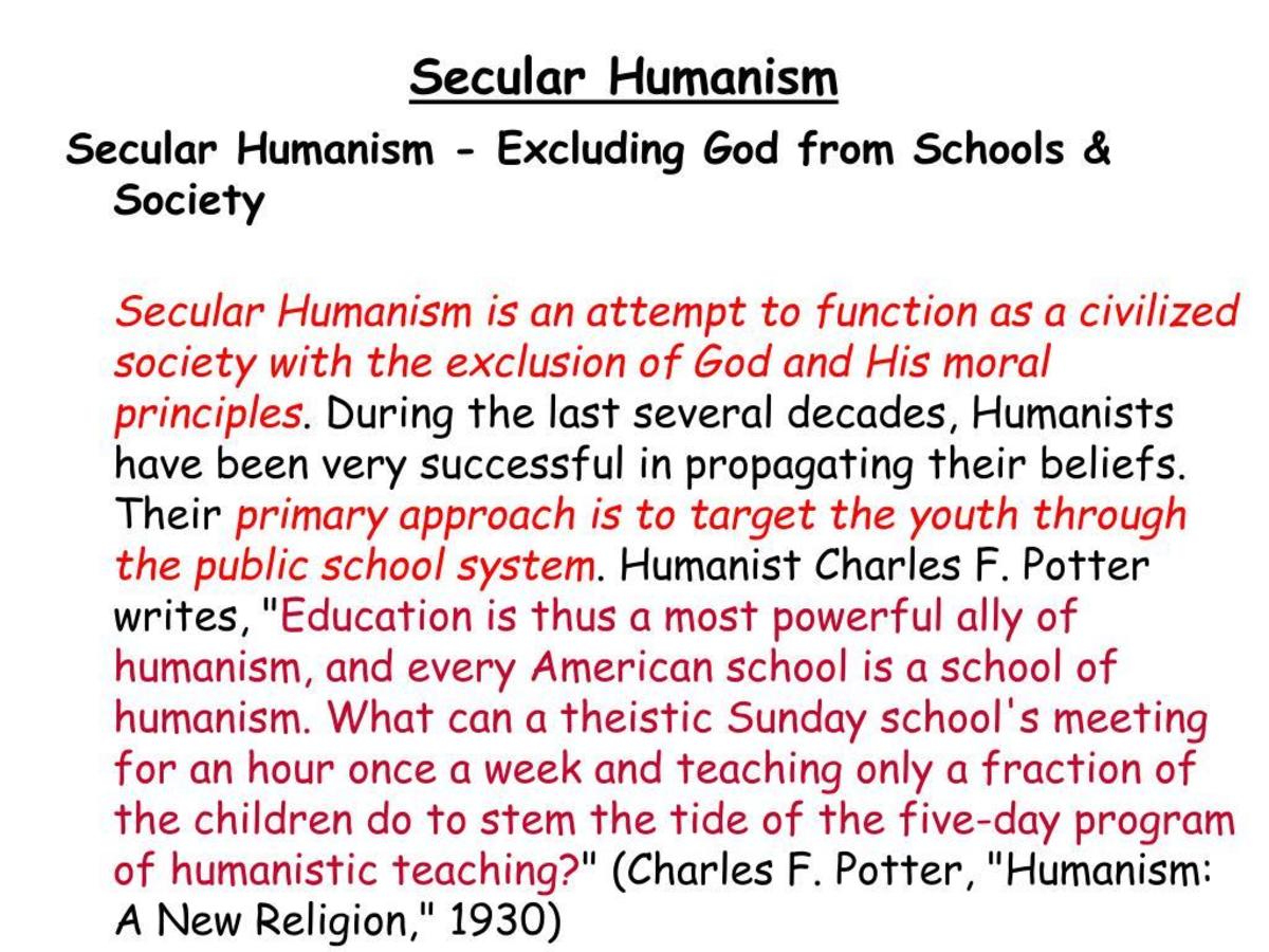 Secular Humanism Excludes God from Public Schools