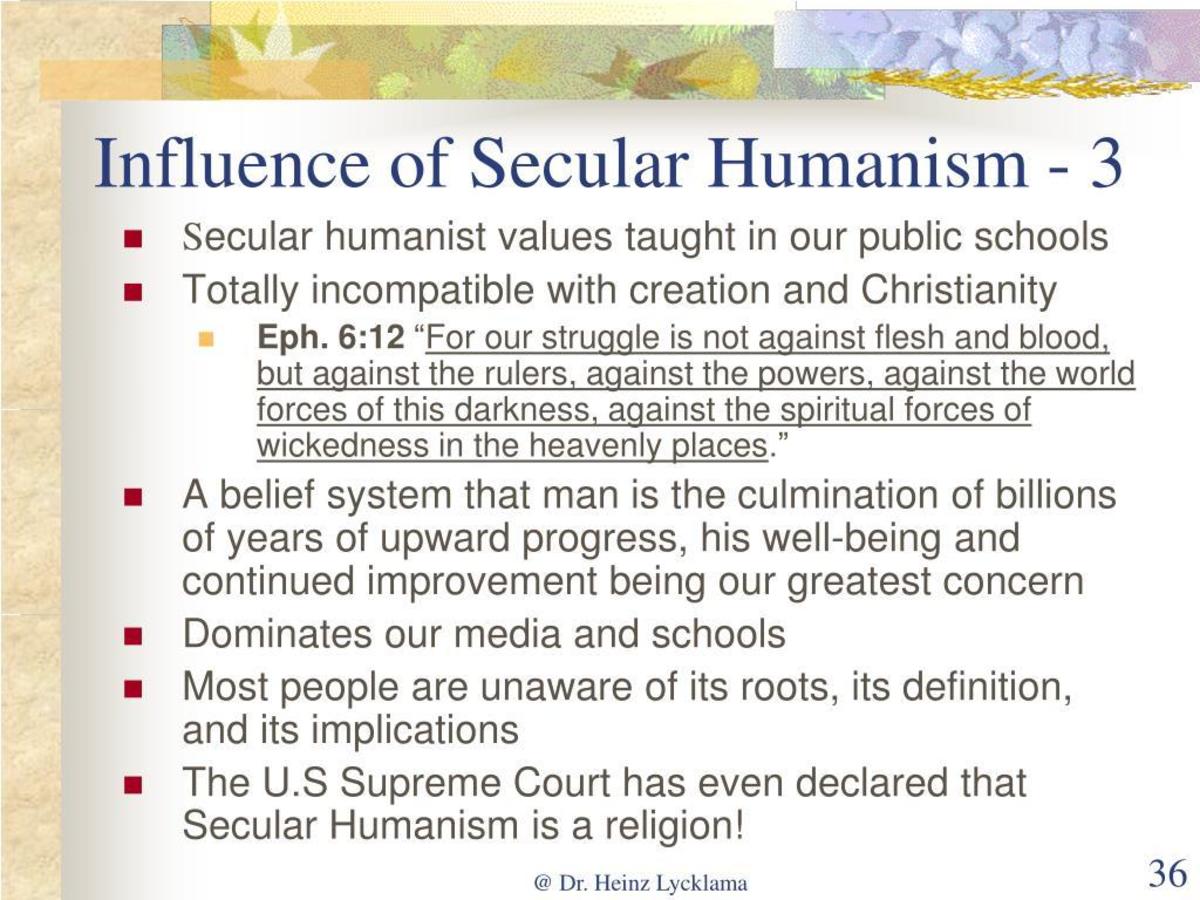 Influence of Secular Humanism in Government Schools