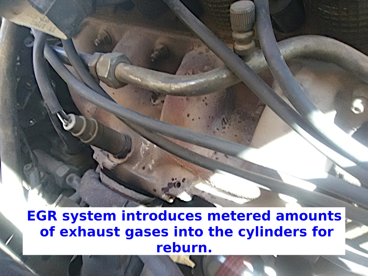 Part of a car's EGR system is pictured above with a brief description of its function.